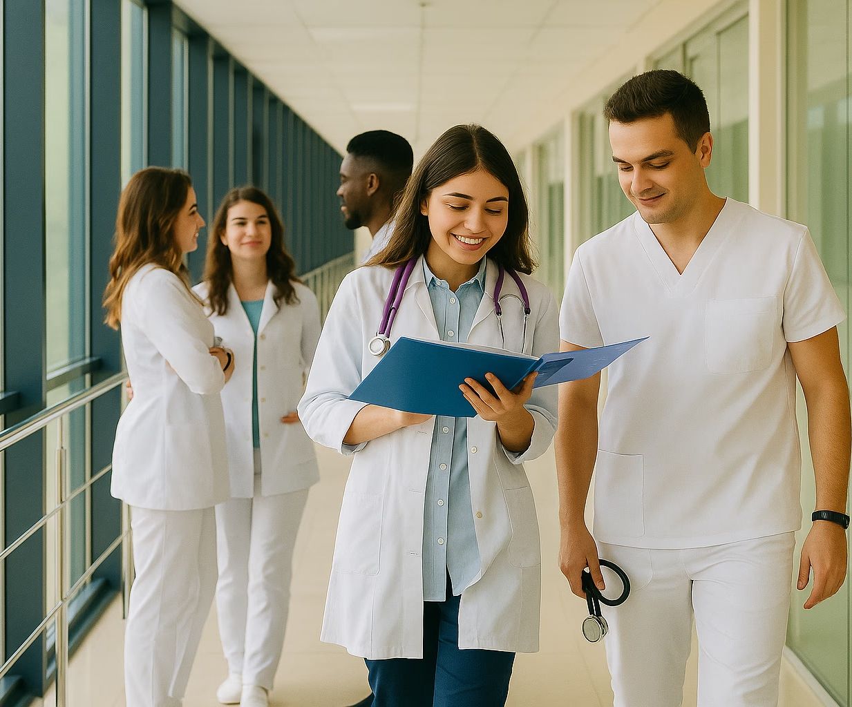 Healthcare team consultation